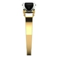 thumbnail image 2 of 1.06 ct Round Cut Natural Onyx Solitaire Engagement Ring for Women in 18K Yellow/White Gold, 2 of 2