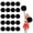 Black, variant on 20 Pcs Cheerleading Pom Poms,13.7inch Cheerleading Handheld Squad Pompoms for Sports Team Cheer Spirit Games Dance Party Adults