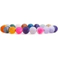 thumbnail image 1 of Angelstones Bracelet Extensible à Perles 10 mm en Agate Naturelle Multicolore Vieillie, Véritables Pierres Précieuses Semi-Précieuses, Guérison, 7 Pouces Unisexe, 1 of 4