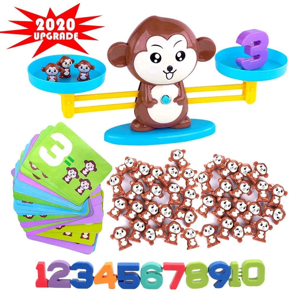 Cute Monkey Balance Cool Math Game Fun Learning Educational Toy For Kids S8P3 