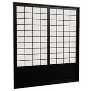Red Lantern 7 ft. Tall Zen Shoji Sliding Door Kit (Double - Sided) - Black