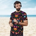 thumbnail image 4 of Wukai Colorful Floral2 Print Men's Short-Sleeved Mesh T-Shirt,Quick-Dry Short Sleeve Workout T-Shirt-6X-Large, 4 of 8