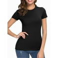 thumbnail image 5 of Fashion Casual Women's Crew neck Short Sleeve T-Shirt Basic Tee Tops, 5 of 6