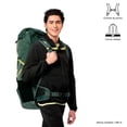 thumbnail image 3 of TOTTO Mochila Ergonómica Grande Repelente a Líquidos | Senderismo - Viaje - Camping | 65 L SUMMIT 65 verde G, 3 of 7
