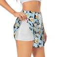 thumbnail image 3 of Lsque FUNNY CAT IS DRINKING WATER Printed Women's Running Shorts with Liner Pockets,Elastic Quick Dry Workout Athletic Gym Yoga Shorts,Womens High Waist Shorts-Medium, 3 of 9