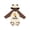 Natural & Brown w Ears, variant on Will You Be My Godparents Proposal Godchild Boys or Girls Long Sleeve Baby Bodysuit