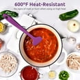 thumbnail image 4 of U-Taste 600°F High Heat Resistant 14in Extra Large Silicone Spatula, BPA-Free Food Grade Kitchen Cooking Baking Mixing One Piece Seamless Flexible Rubber Bowl Scraper for Nonstick Cookware (Purple), 4 of 10