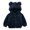 Navy Blue, variant on Godderr Newborn Girls Boys Ears Fleece Jacket with Hooded for Toddler Winter Outerwear Coat with Pockets Warm Long Sleeve Jacket Sweatshirt Outwear for 9M-6Y