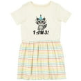 thumbnail image 3 of Inktastic 3rd Birthday Funny Raccoon 3 Year Old Girls Toddler Dress, 3 of 5