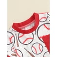 thumbnail image 6 of Musuos Baby Boys Shorts Set, 0-3 Years Baseball Print Short Sleeve T-shirt with Elastic Waist Shorts Summer Outfit for Daily Casual, 6 of 10