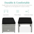 thumbnail image 4 of Best Choice Products Set of 2 Multipurpose Patio Wicker Ottomans w/ Removable Cushions - Gray/Black, 4 of 9
