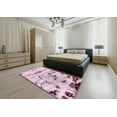 thumbnail image 5 of Ahgly Company Machine Washable Indoor Rectangle Abstract Purple Pink Area Rugs, 7' x 10', 5 of 7