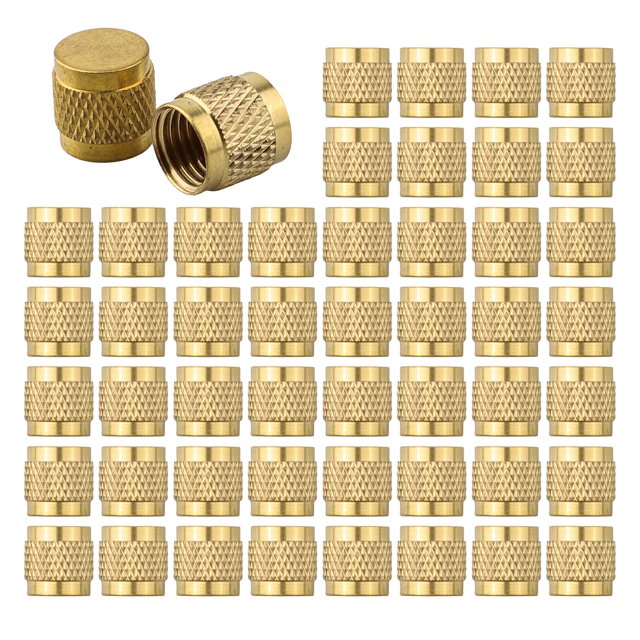 25/50Pcs Engine Hood Cover /4 Round Brass With Rubber O-Ring Hvac Valve Cover 50Pcs