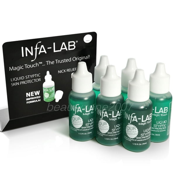 InfaLab Magic Touch Liquid Styptic Nails Stop Bleeding Skin Sanitizer x 6 pcs