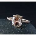 thumbnail image 2 of HeartsAndYou 2ct Natural Peach Morganite & Diamond Accents Ring 100% REAL 14k SOLID Rose Gold, 2 of 9