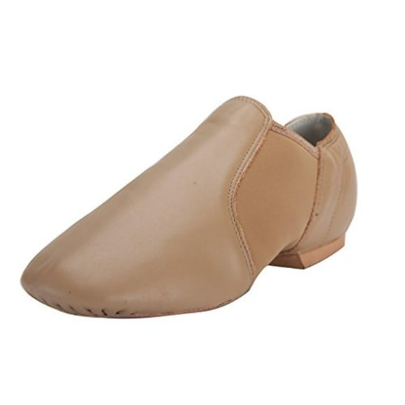 Linodes (Tente Dessus en Cuir Jazz Chaussure à Enfiler pour Femmes et Hommes Chaussures de Danse Marron 10M