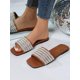 thumbnail image 1 of Women's Fashionable Luxurious Pearl Decoration Slippers With A Single Strap, Casual, Comfortable, Classic French Design, Beaded, Open Toe, Flat Sole,, 1 of 4