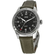 Oris Big Crown ProPilot Timer GMT Black Dial Green Fabric Strap Men's Watch 01 748 7756 4064-07 3 22 02LC