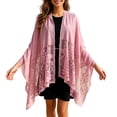 thumbnail image 3 of Lumtrix Womens Lace Shawls and Wraps for Weddings - Elegant Evening Dresses Scarfs - Sheer Shawl Wraps for Evening Party Shawl Pink One Size, 3 of 6