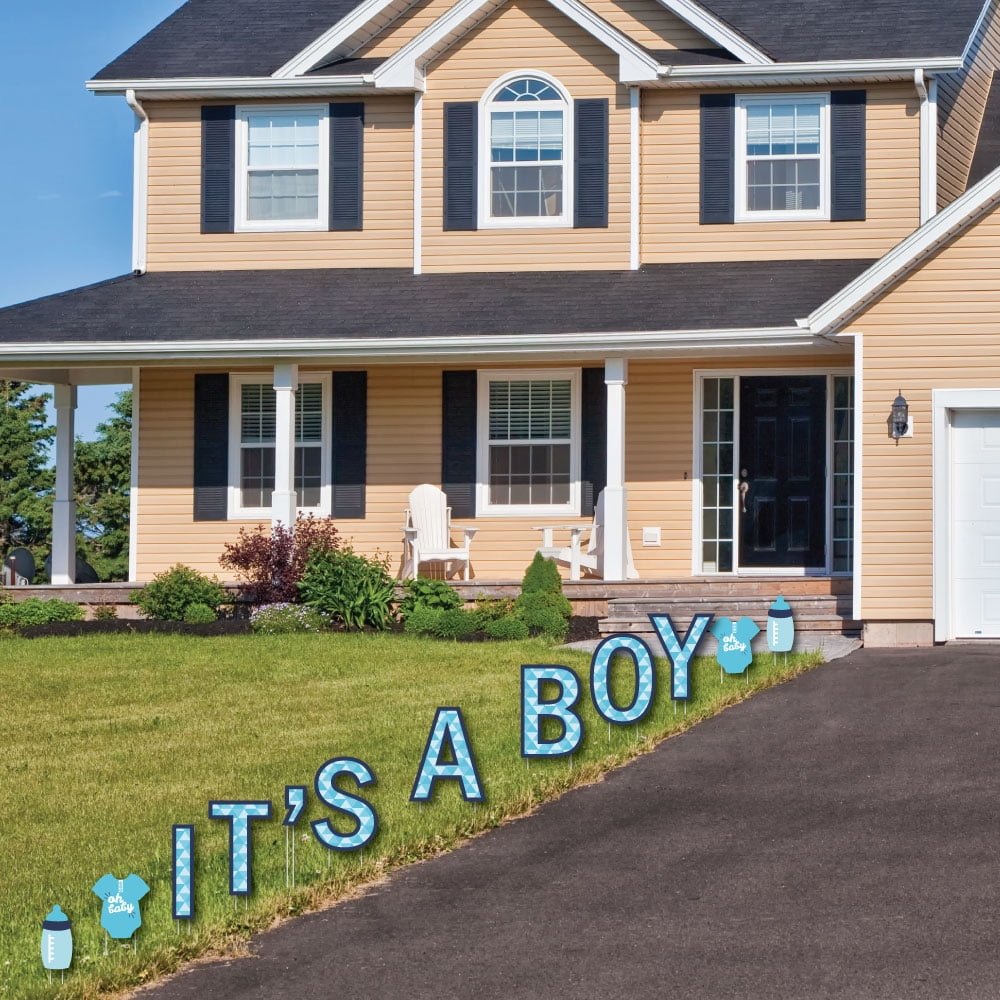 Die Cut Baby Blocks Baby Announcement It's A Boy Yard Card Lawn Sign Set Baby Shower Yard Art