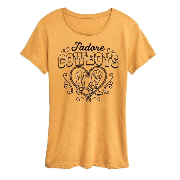 Instant Message - Jadore Cowboys - Women's Short Sleeve Graphic T-Shirt