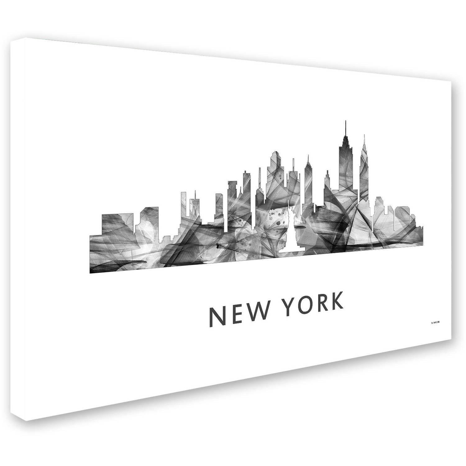 Trademark Fine Art 'New York New York Skyline WB-BW' Canvas Art by Marlene Watson