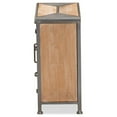 thumbnail image 4 of Baxton Studio Laurel Rustic Industrial Antique Grey Finished Metal and Whitewashed Oak Brown Finished Wood 3-Drawer Accent Storage Cabinet, 4 of 6