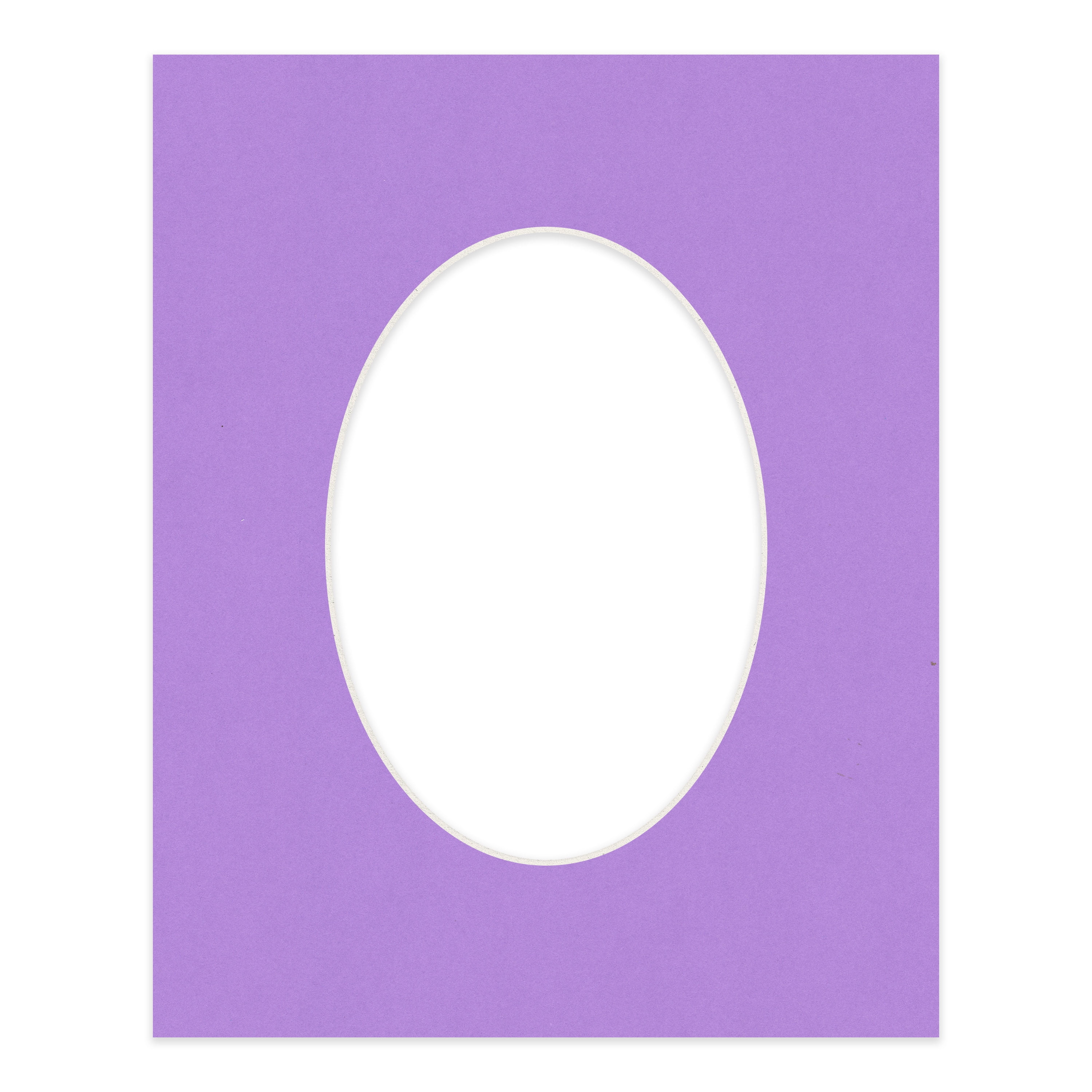 Pansy Purple Picture Frame Mat for 18x24 Frames - Oval Opening for 13x19 Photos - 1 Mat