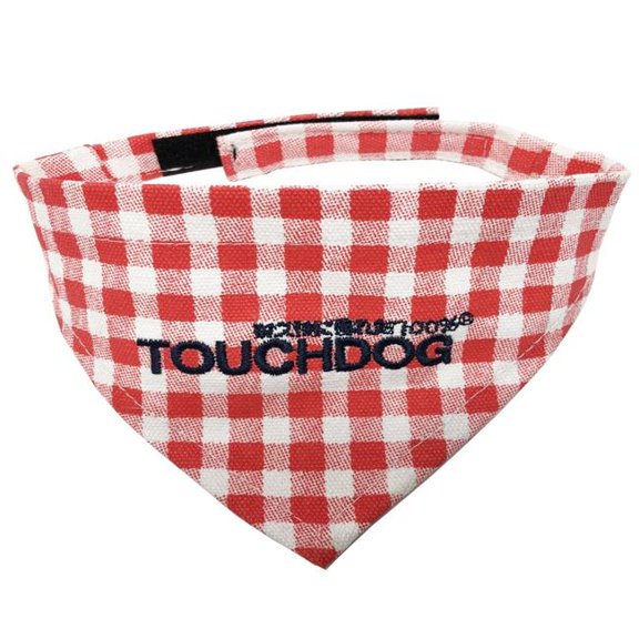 Bad-To-The-Bone Plaid Patterned Fashionable Cloth Hook & Eye Bandana - Red - Medium