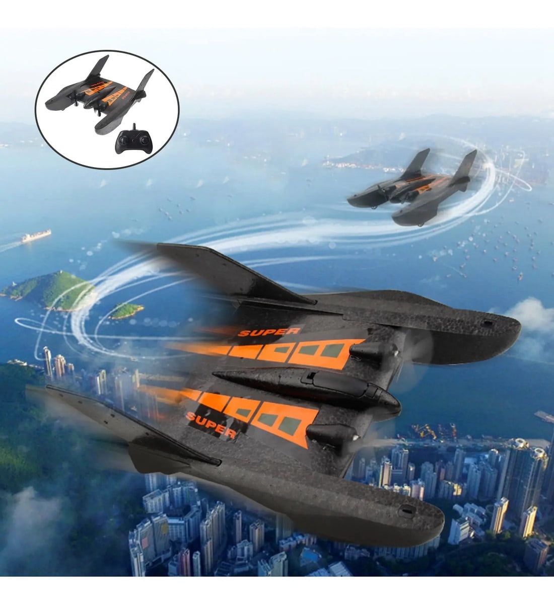 Rc Airplane 2 In 1 Control Spaceship Glider