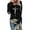 Black, variant on COKOI Tshirts For Women Long Sleeve,Round Sleeve Vertical Cross Casual Graphic Shirt,（Jasus Has My Back）（White M
