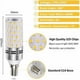thumbnail image 3 of Bombilla LED E14 16W Blanco Frío 6000K, Equivalente a Halógeno E14 100W 120W, 1600LM, Luz de 360°, CA 175-265V, Bombilla de Vela LED E14 para Lámpara de Araña/Lámpara de Pared/Lámpara de, 3 of 5
