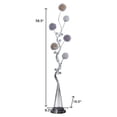 thumbnail image 3 of 59" Steel Six Light LED Novelty Floor Lamp With Colorful Funky Floral Shades, 3 of 7