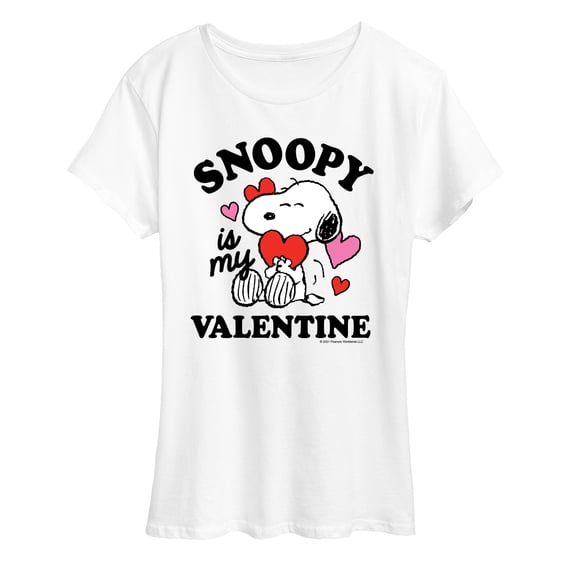 Peanuts - Snoopy is my Valentine - Women's Short Sleeve Graphic T-Shirt