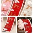 thumbnail image 2 of Toystoory Cinta de Navidad de 5 metros de ancho para envolver regalos, cintas anchas para adornos de tarjetas de coronas de árbol de pastel de Navidad Kits de decoración para fiestas Rojo Toystoory HA042656-01, 2 of 6