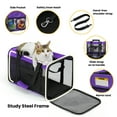 thumbnail image 2 of Conlun Cat Carrier,Soft-Sided Cat Carriers with 4-Sided Mesh,Airline Approved Pet Transport Carrier,Collapsible Cat Travel Carrier-Purple, 2 of 8
