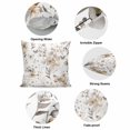thumbnail image 5 of Pillow Covers 20x20 Inch, Brown Grey Floral Spring Linen Pillowcase with Invisible Zipper, Watercolor Botanical Butterfly Decorative Throw Pillow Covers Cushion Case for Couch Sofa Bed Living Room, 5 of 9