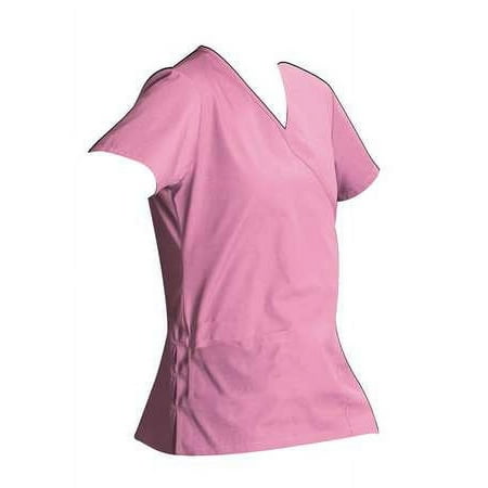 SCRUB ZONE 70224 Scrub Shirt, M, Pink, 4.25 oz.