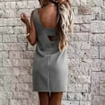 thumbnail image 3 of IROINNID Women's Sleeveless Shift Dress Round Neckline Fashion backless Comfy Casual Dress Solid Color Dress, 3 of 4