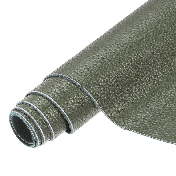 Uxcell Faux Leather Fabric Sheets, 54x36 Inch Waterproof Solid Soft PU Synthetic Leather Sheet for Upholstery Replacement Renovate Sofa Furniture Bag Crafts DIY Sewings(Deep Green)
