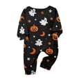 thumbnail image 4 of Halloween Family Pajamas Set with Moon Star Print, Breathable Long Sleeve Matching Halloween Pajamas for Whole Family, Classic Family Halloween Pajama Set Sleepwear, 4 of 4