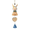 thumbnail image 1 of Cute Rabbit Wind Chime Resin Hanging Indoor Ornament For Home Garden Party Decoration Rose String for Crafts String Beads Car Swing Pendant, 1 of 7