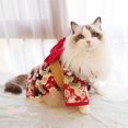 thumbnail image 2 of Abrigo tipo kimono fino de estilo japonés para perros y gatos, ropa de verano para mascotas, estampado bonito con lazo, atuendo para gatitos esfinge, 2 of 5