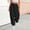 Black women harem pants with pockets a1, variant on Cagogo Women Harem Pants Flowy Casual Loose Long Trousers with Pockets Elastic Waist Solid Basic Lounge Pants for Summer Beach Yoga, White S