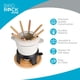 thumbnail image 2 of Juego de ollas para fondue de hierro fundido BIRDROCK HOME | 8 tenedores para fondue, quemador de seguridad cromado | Chocolate, queso, derretido, calentador de salsas, minifuente, fresas cubiertas |, 2 of 5