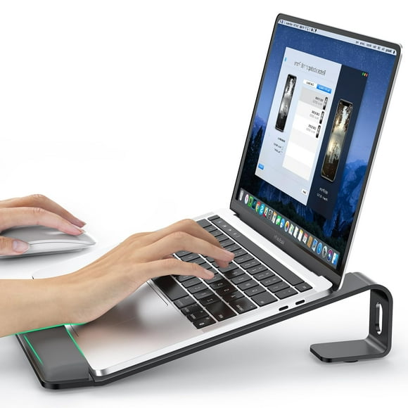 Soporte de metal para portátil LOXP con soporte de muñeca para MacBook Air Pro