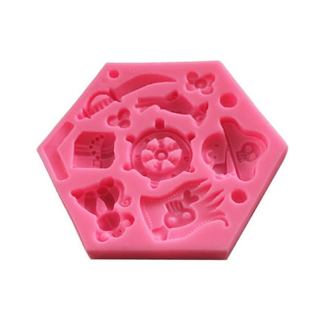 

Wweis Reusable Silicone Pirate Parrot Shape Fondant Kitchen DIY Chocolate Baking Mold clearance！