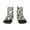 1 Black, variant on Cactuses Pattern Quarter Crew Socks,Toe Seamed Ankle Socks,Cotton Cushioned Breathable Athletic Crew Sports Socks