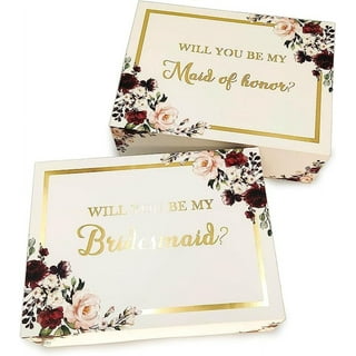 Be My Bridesmaid and Maid of Honor Scratch Offs with Envelopes Pack of 7  Bridal Proposal Cards for Asking Wedding Attendants to Stand with Me Indigo  Floral Event Supply