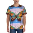 thumbnail image 4 of Haiem Hip Hop Hipster Baseball Jersey Button Down Shirts Sports Uniforms Men Women Jersey(Oil Painting Beautiful Butterfly,Small), 4 of 9